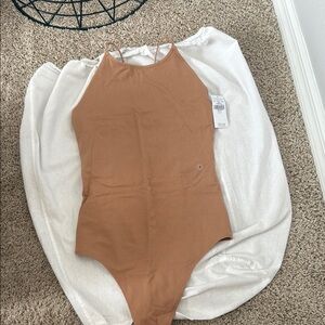 American Eagle Outfitters Tan Bodysuit One Piece